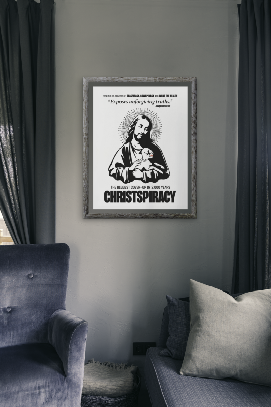 Christspiracy Wooden Framed Poster